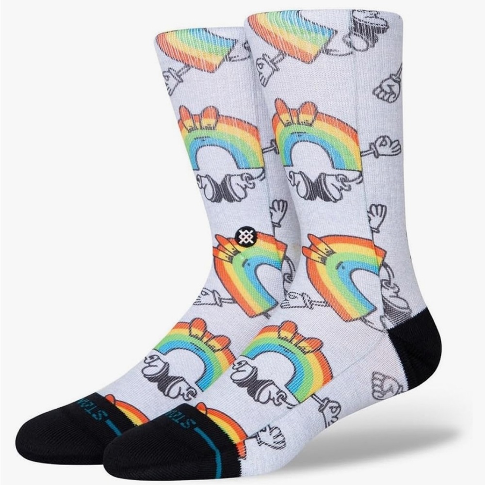 Stance Vibeon Unisex Socks Vibe On Crew Socks Rainbow